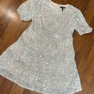 Three tier sequin dress. cream /silver in color. Mint condition.